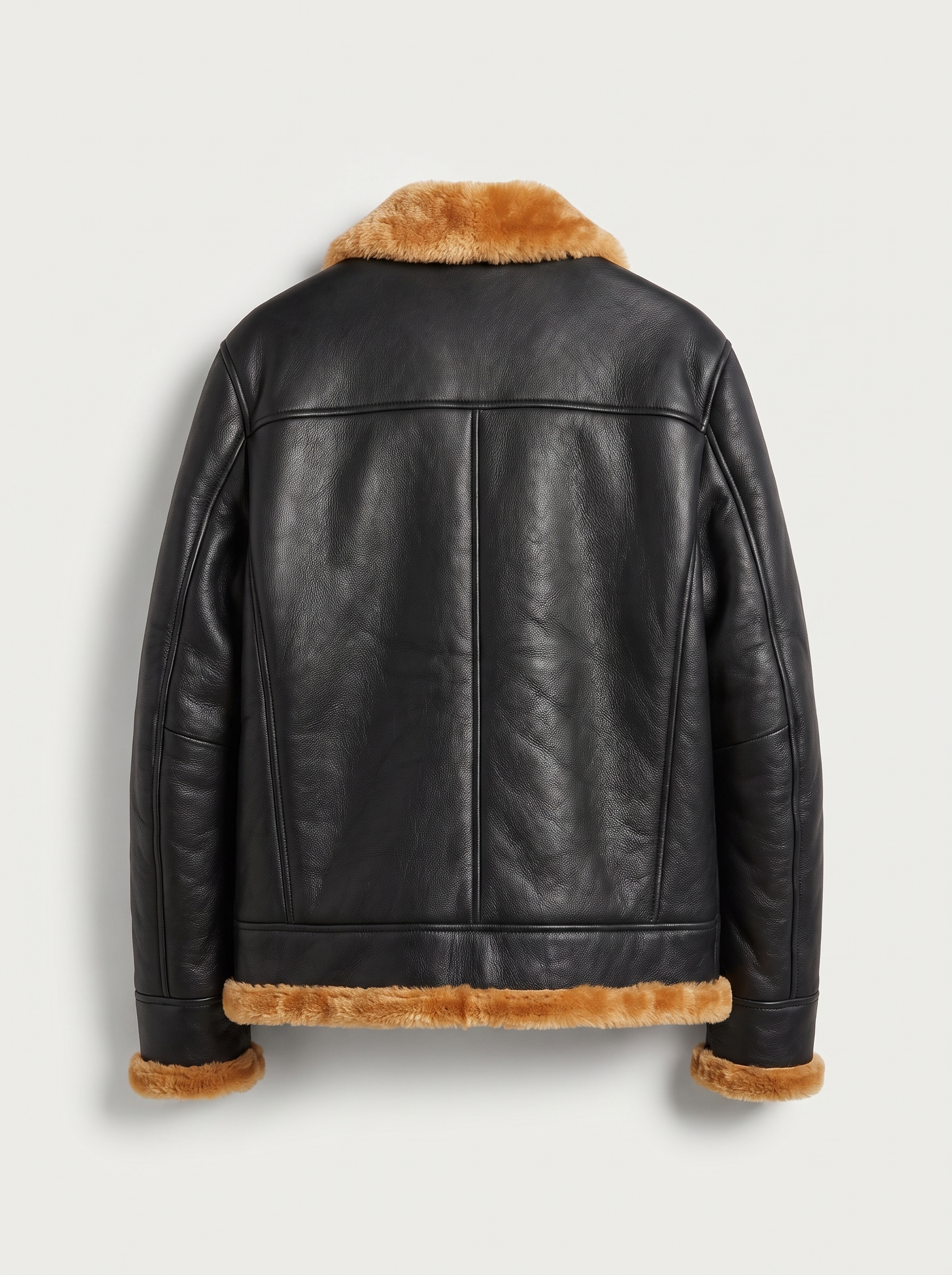 Noir Shearling Leather Jacket