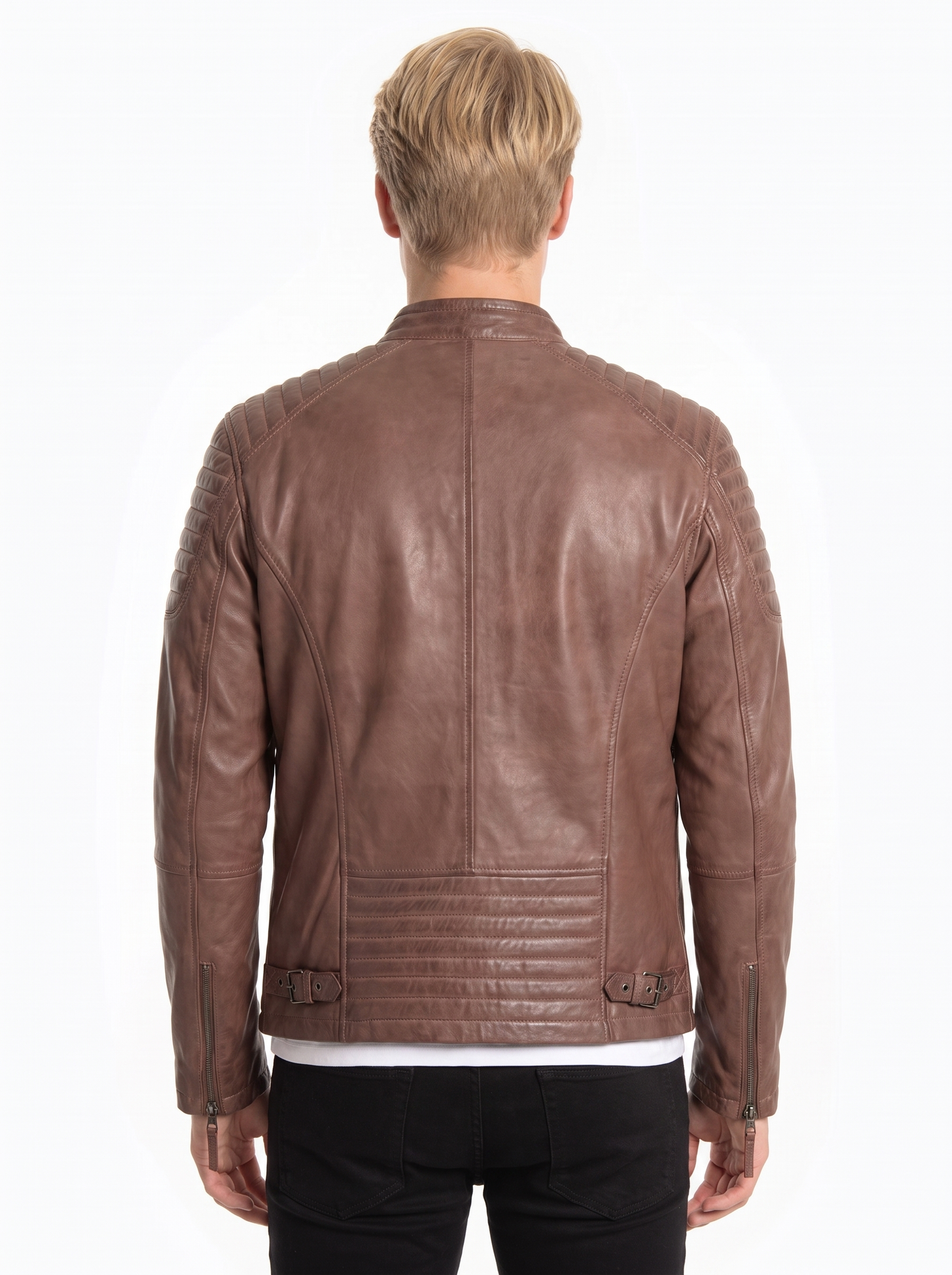 Maverick Cognac Lambskin Jacket
